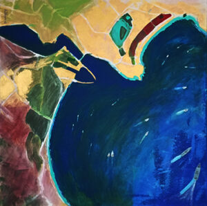 CAGLIARI SARDEGNA acrilico su canvas telaio 70x70cm 900€