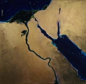 EGITTO MAR ROSSO Acrilico su canvas telaio 70x70cm 1200€