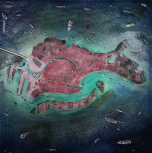 VENEZIA Acrilico su canvas telaio 40x40cm 900€